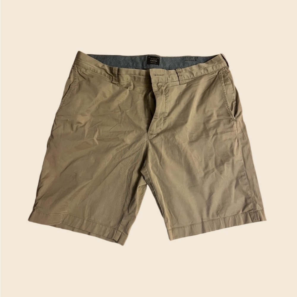 J.Crew Men’s Cargo Shorts Tan Khaki Cotton Size 34